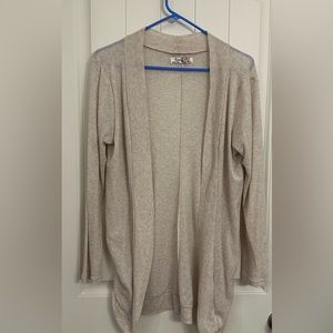 Romy women’s cream lightweight open front cardigan sweater. Size large